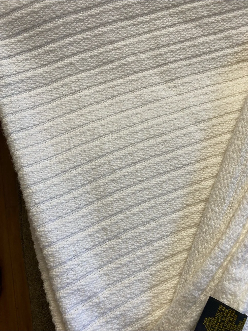 Ralph Lauren Off-White Ribbed Knit Twin size